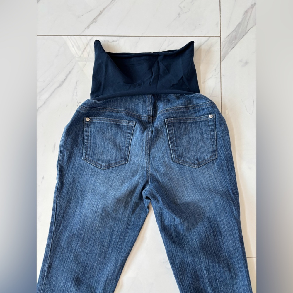 Two Hearts Maternity Women's Blue ankle Jeans - Picture 6 of 8